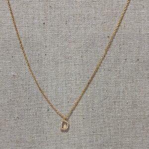 Delicate Gold Initial D Necklace